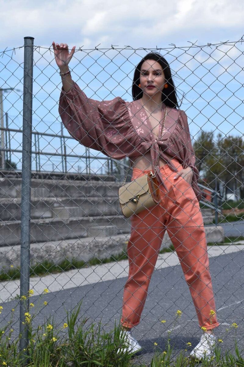 Christy Slouchy Denim - Peach - Image 2