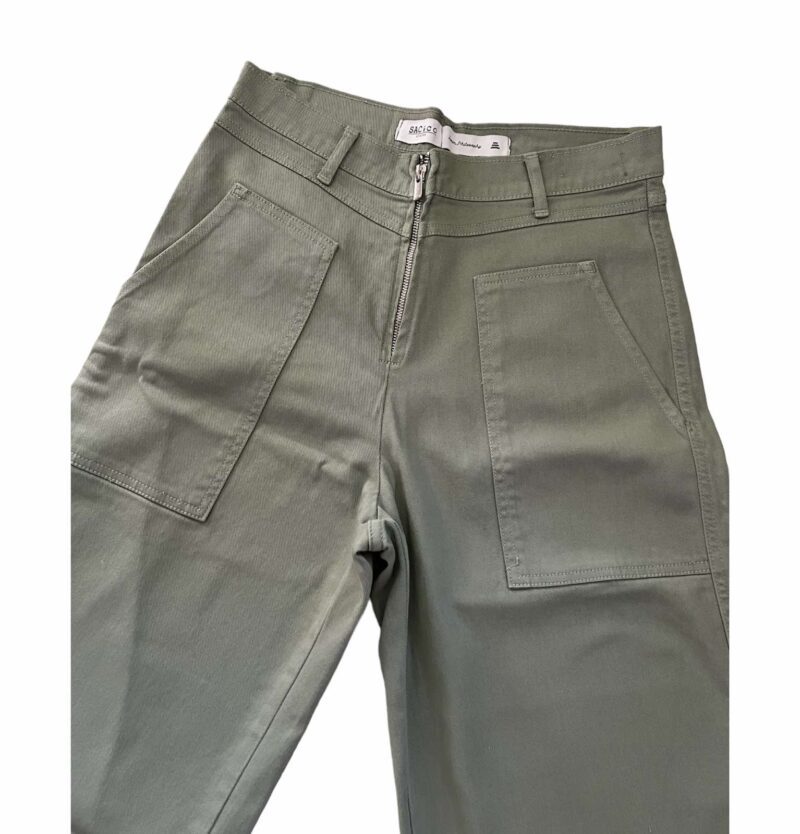 Callista Denim Cullotes – Khaki - Image 3