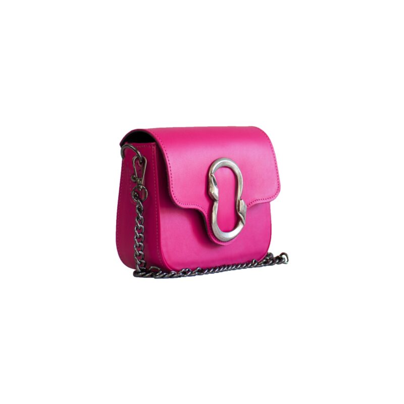 Eden Δερμάτινη Τσάντα ώμου - Hot Pink - Image 5