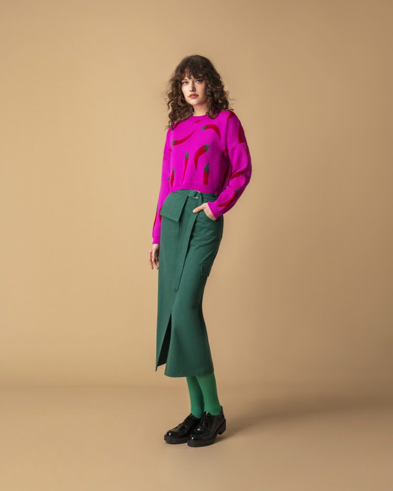 Claudia Midi Skirt - Green - Image 2