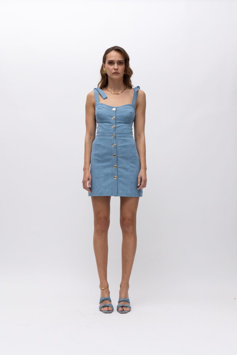 Mati Light Blue Denim Dress
