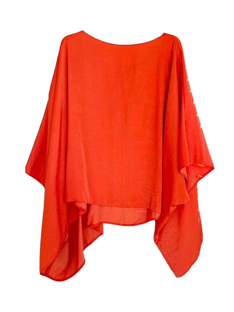 Silky Top Poncho - Terracotta