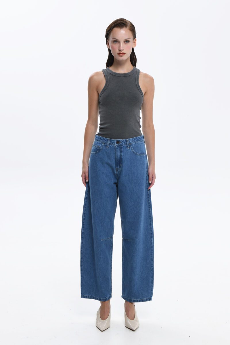 Inna Balloon Denim – Mid Blue - Image 3