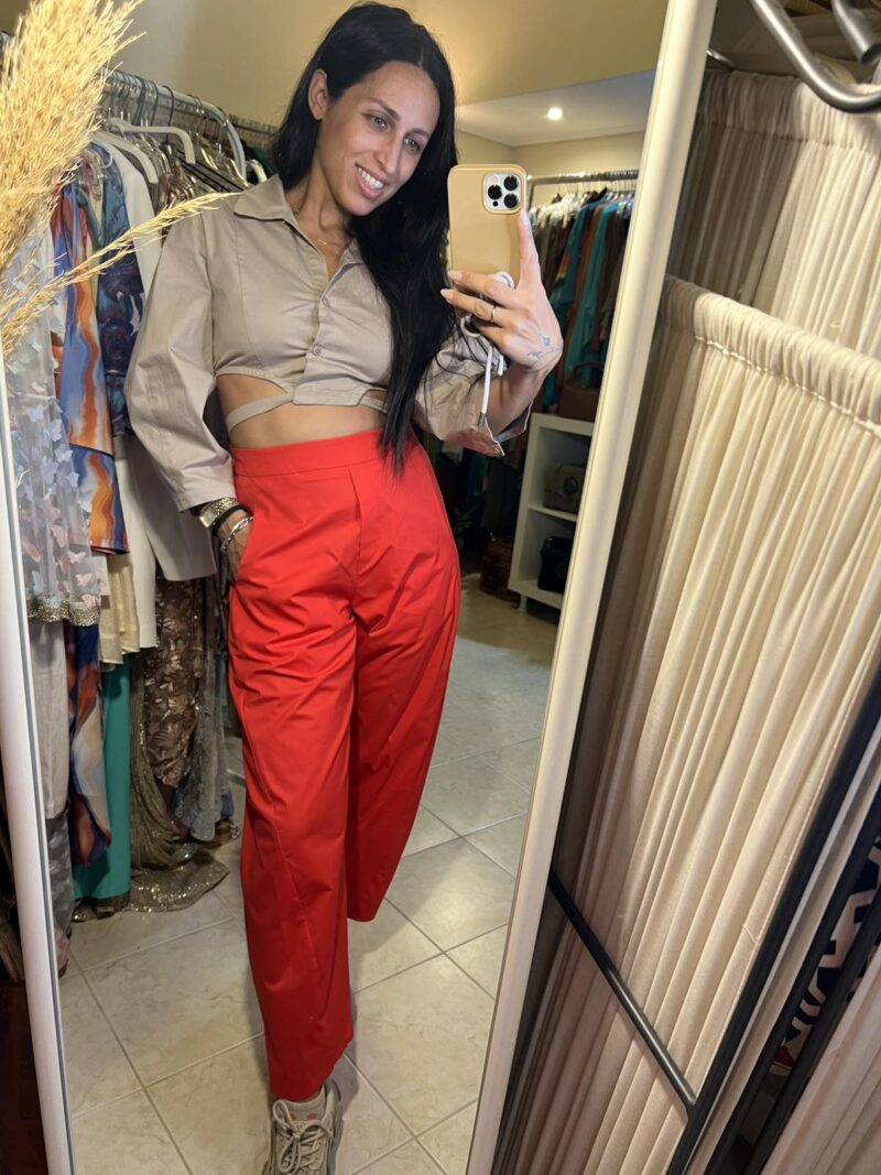 Classic Slouchy Pants - Red