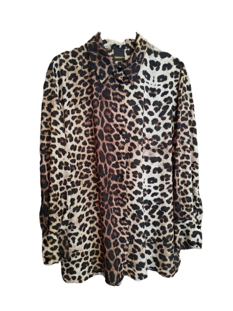 Leopard Πουκαμίσα Plus Size