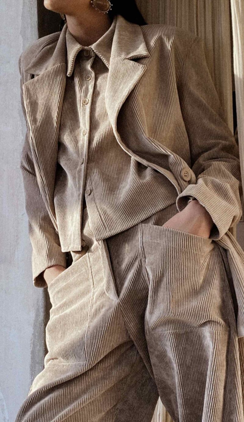 Riona Corduroy Pants - Beige