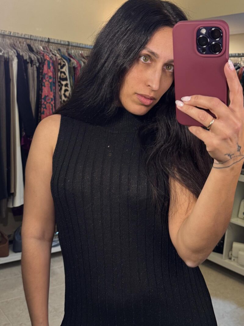 Kacy Knitage Dress - Black - Image 2