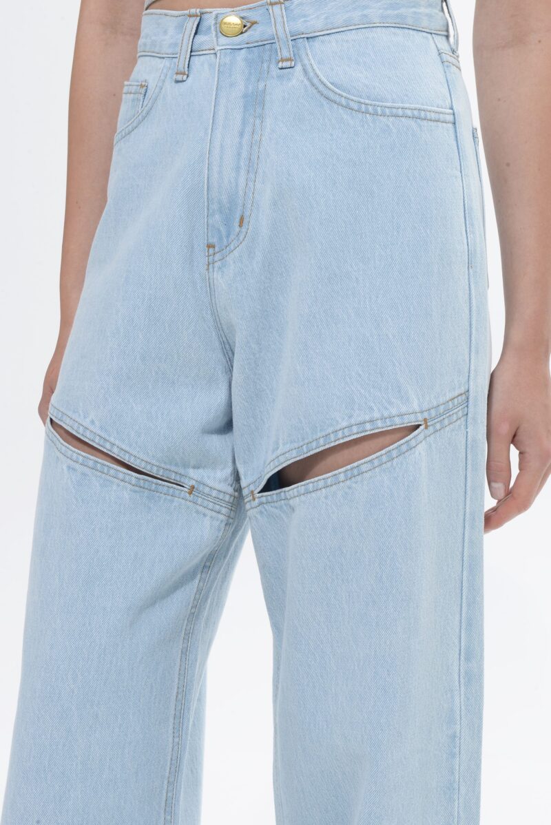 Cindy Wide Leg Denim – Light Blue - Image 2