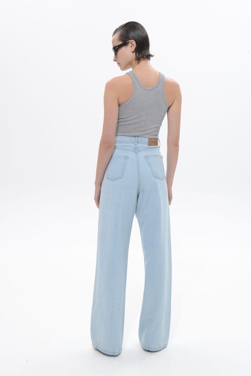 Cindy Wide Leg Denim – Light Blue - Image 3
