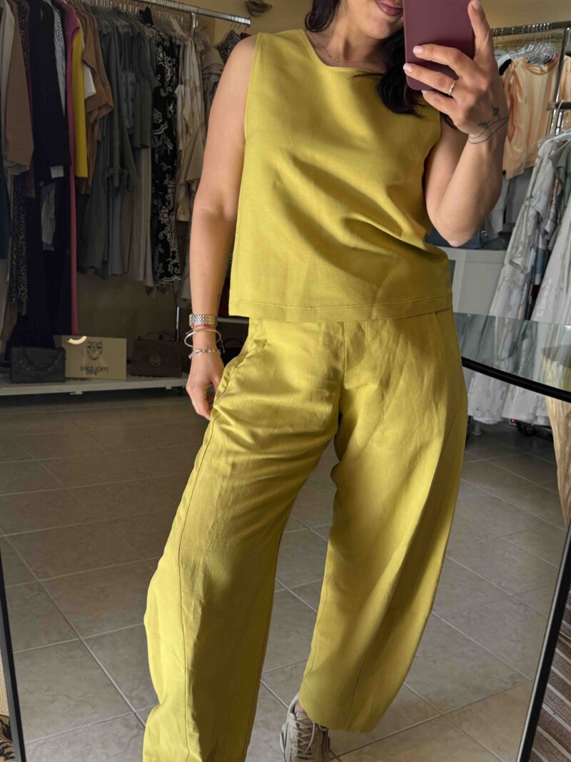 Victoria Linen Pants – Curry - Image 2