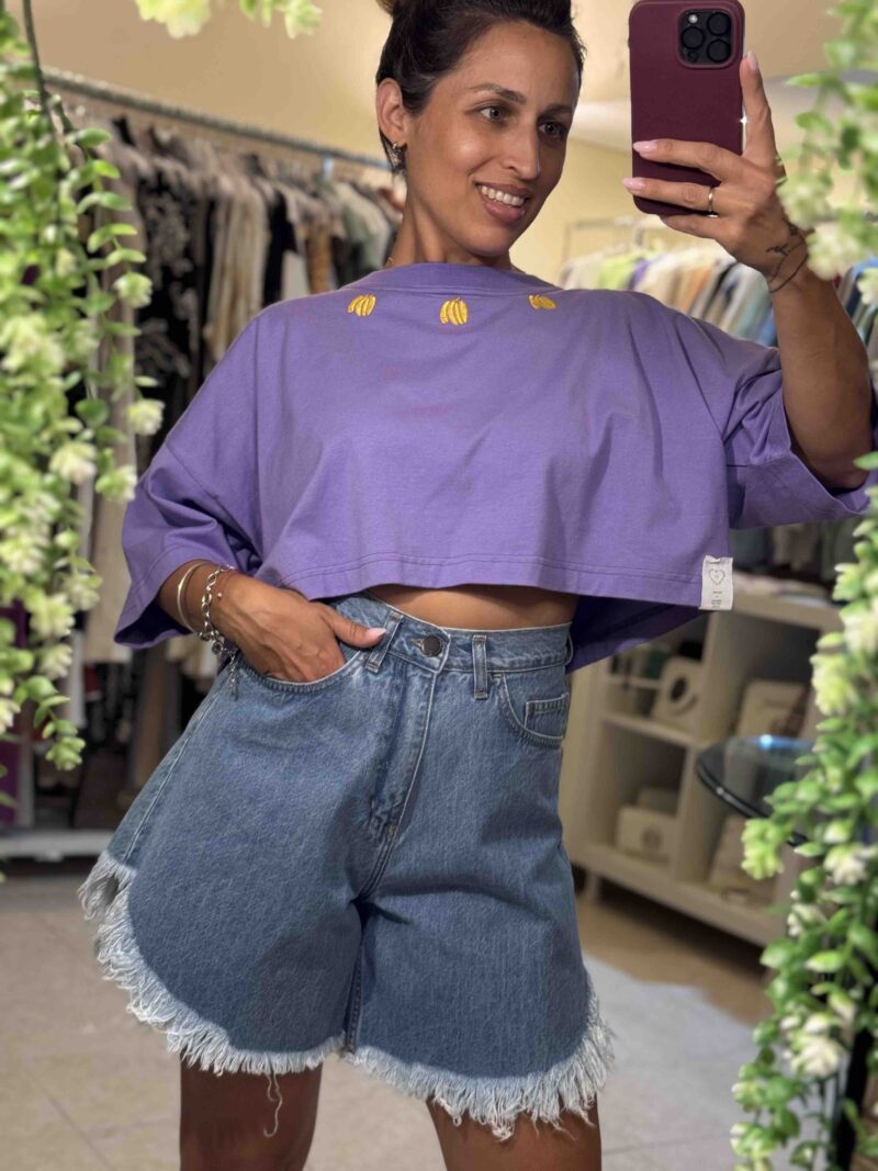 Domna Denim Shorts - Mid Blue - Image 2