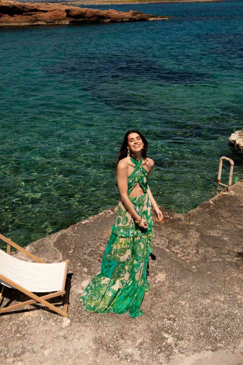 Riviera Maxi Dress - Green - Image 3