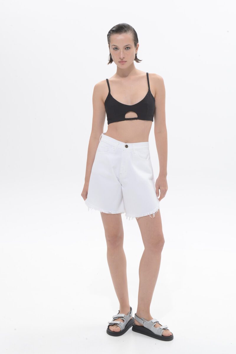 Domna Denim Shorts - White