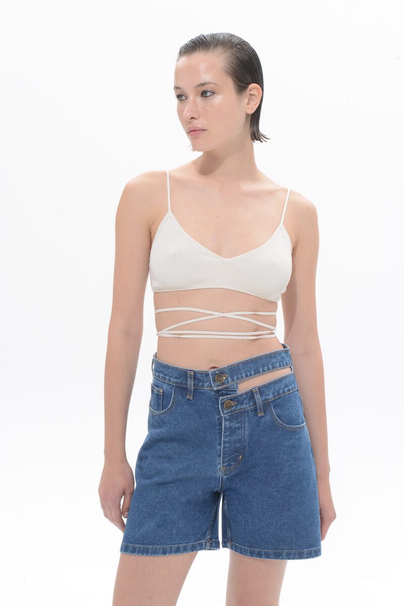 Brenda Denim Shorts - Mid Blue