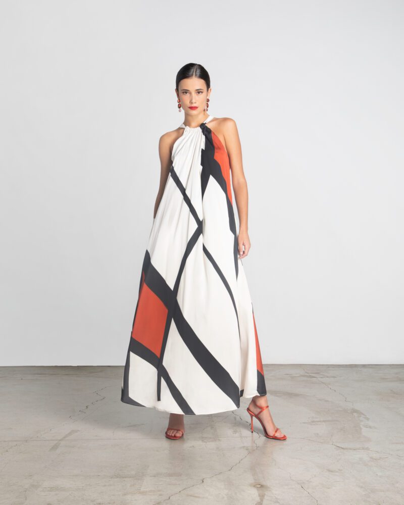 Arcadia Halterneck Maxi Dress - Print