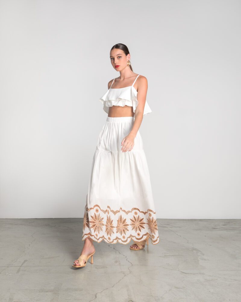 Victoria Crop Top - Ecru