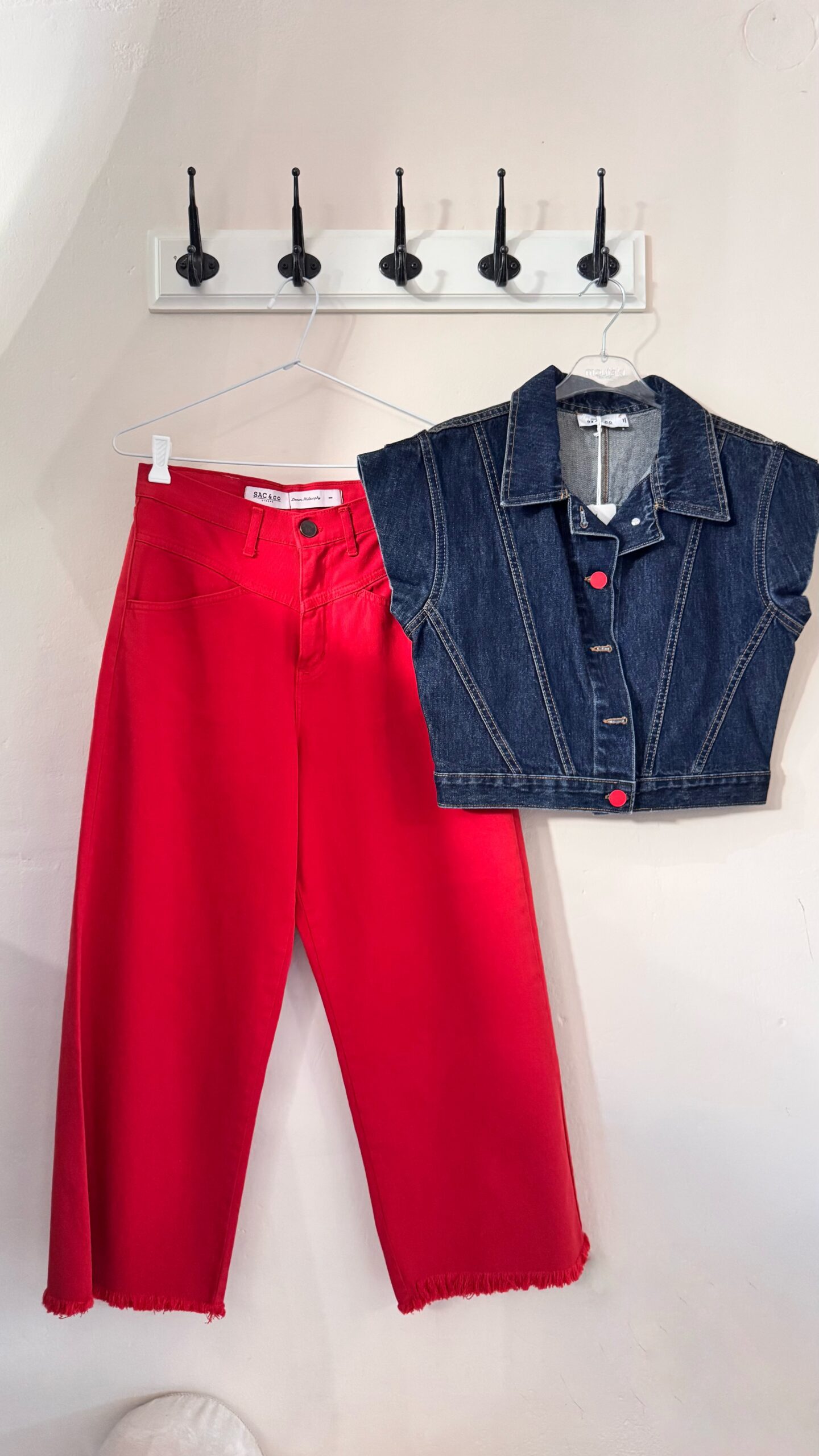 Ester Denim Cullotes – Red