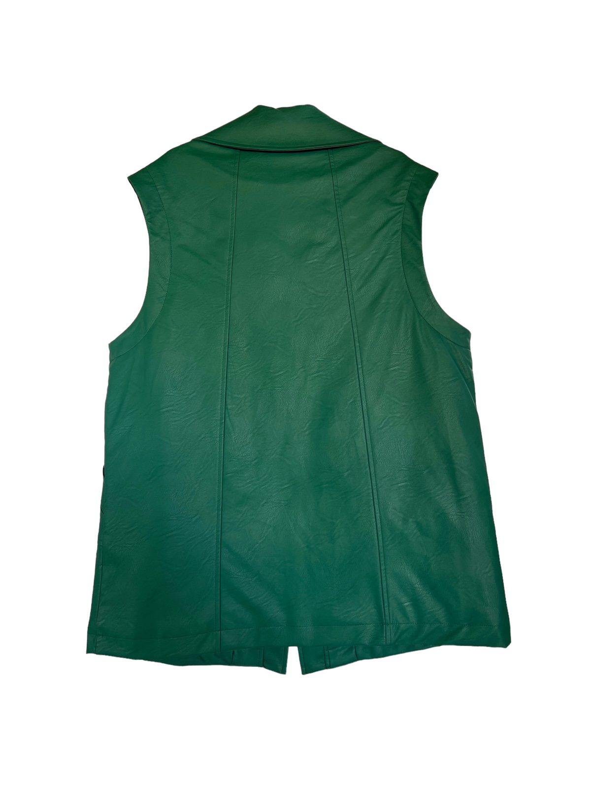Keila Oversized Eco Leather Vest - Green - Image 2