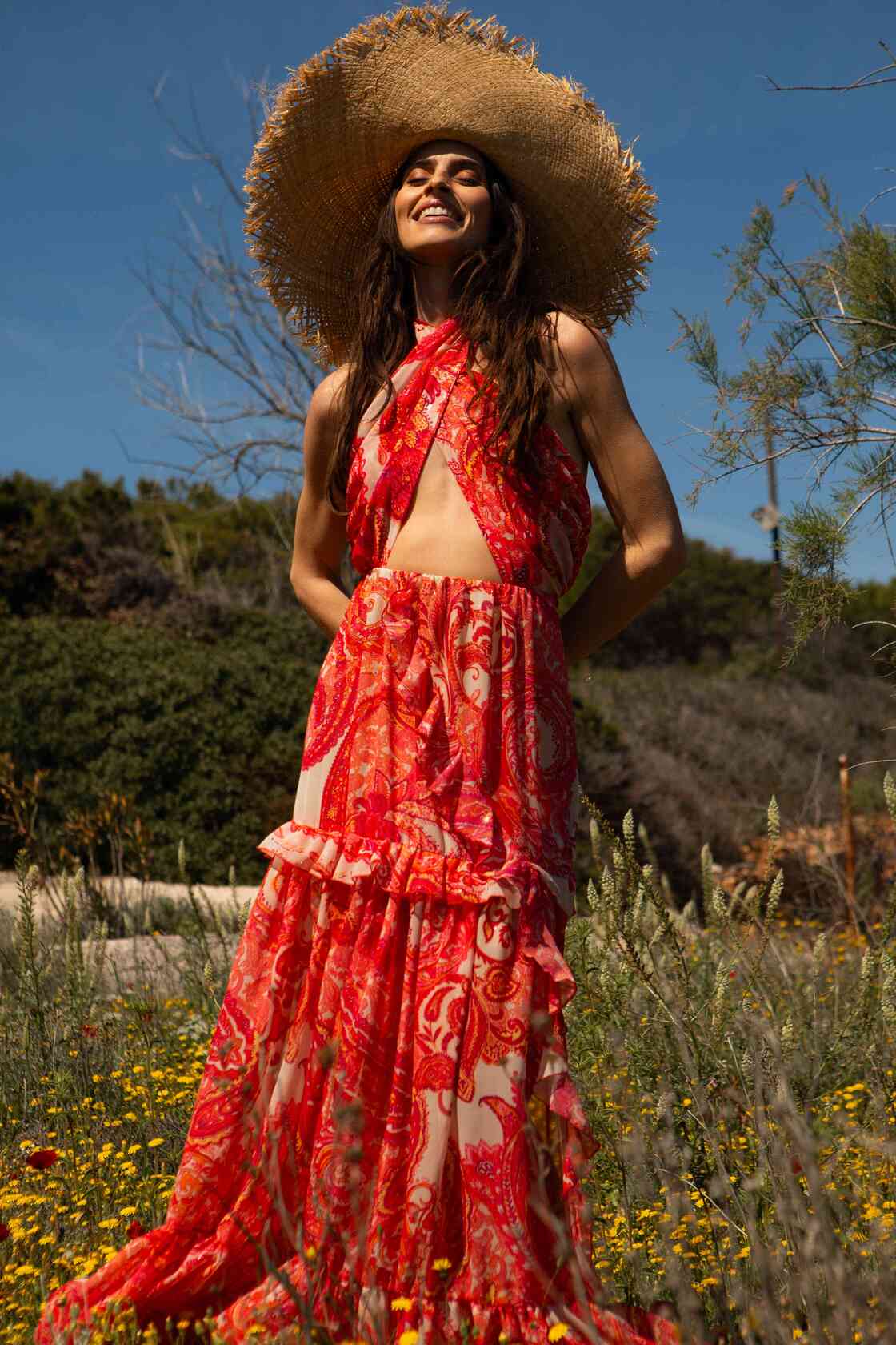 Riviera Maxi Dress - Coral - Image 2