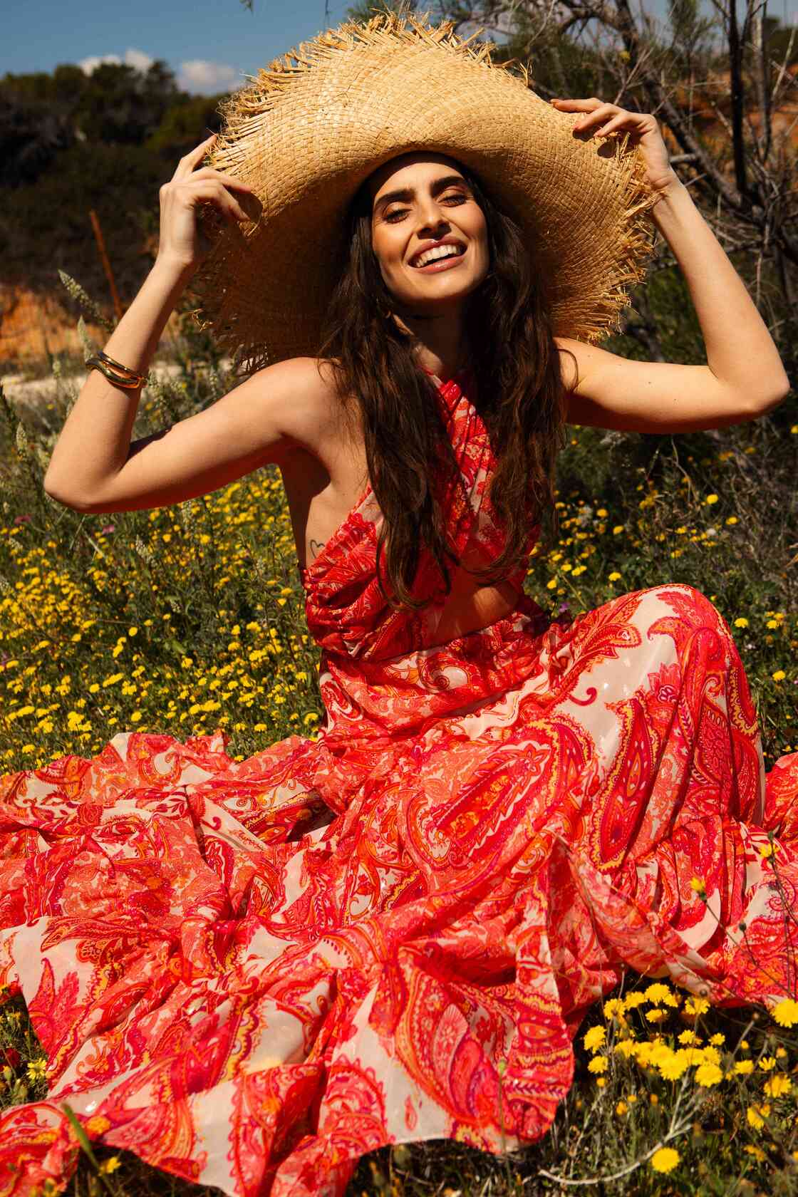 Riviera Maxi Dress - Coral - Image 4