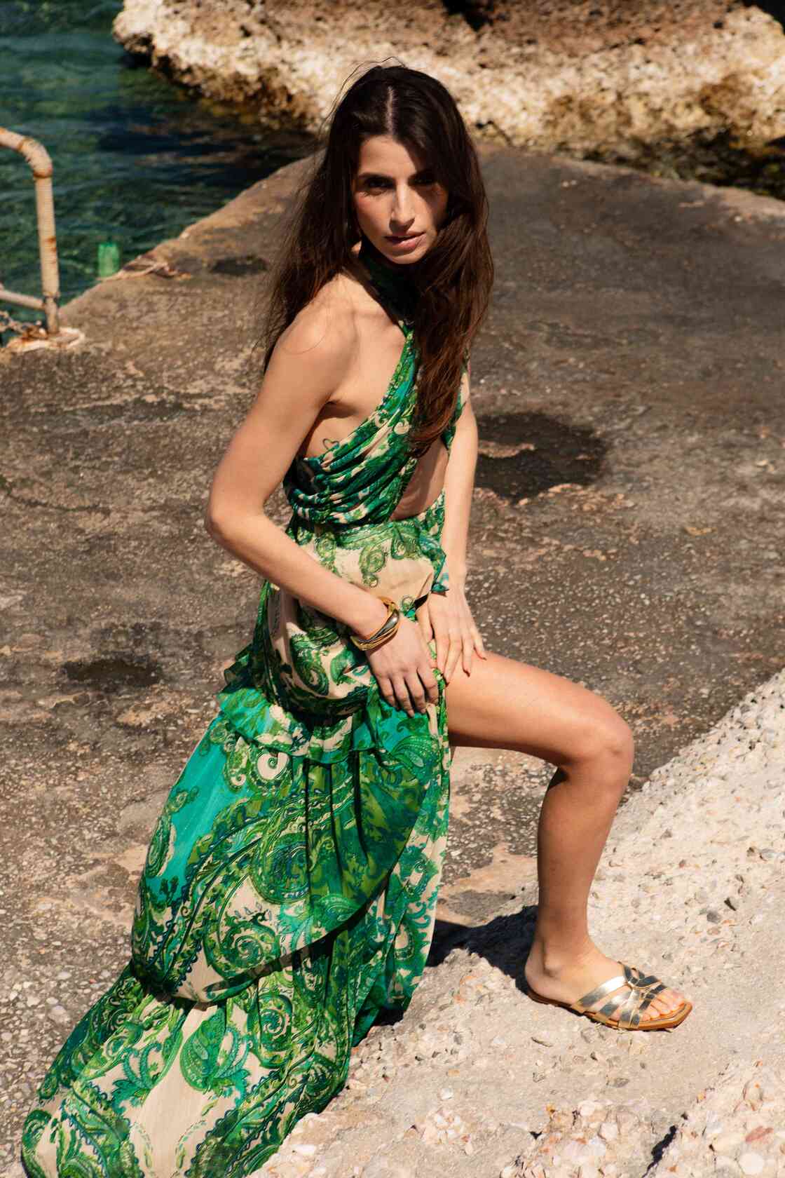 Riviera Maxi Dress - Green - Image 2