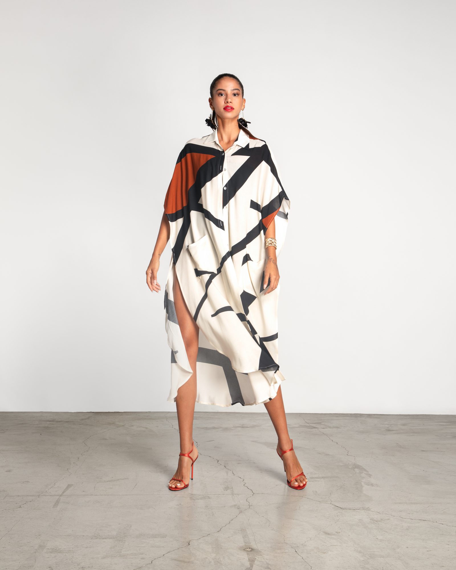 Arcadia Kimono Dress - Print - Image 2