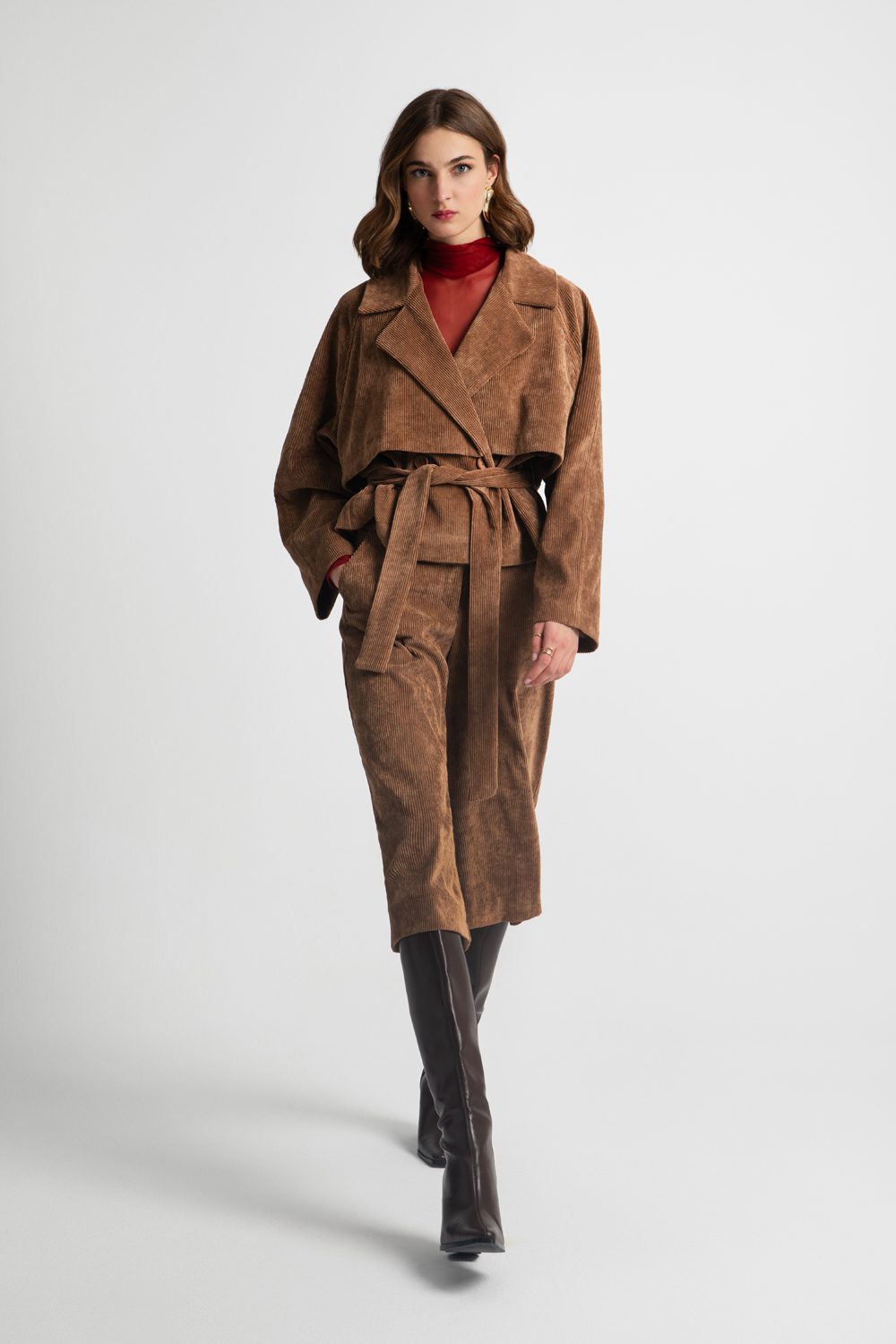 Joncy Corduroy Blazer – Camel - Image 3