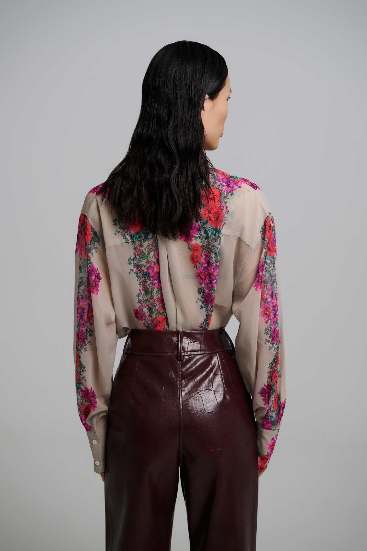 Brea Oversized Shirt - Beige - Image 2