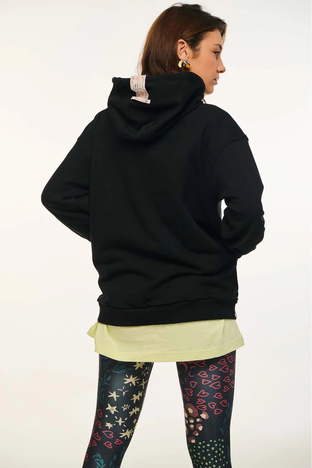 Γυναικείο Φούτερ Με Κουκούλα Τύπωμα - Garden of Sin Black - Image 3