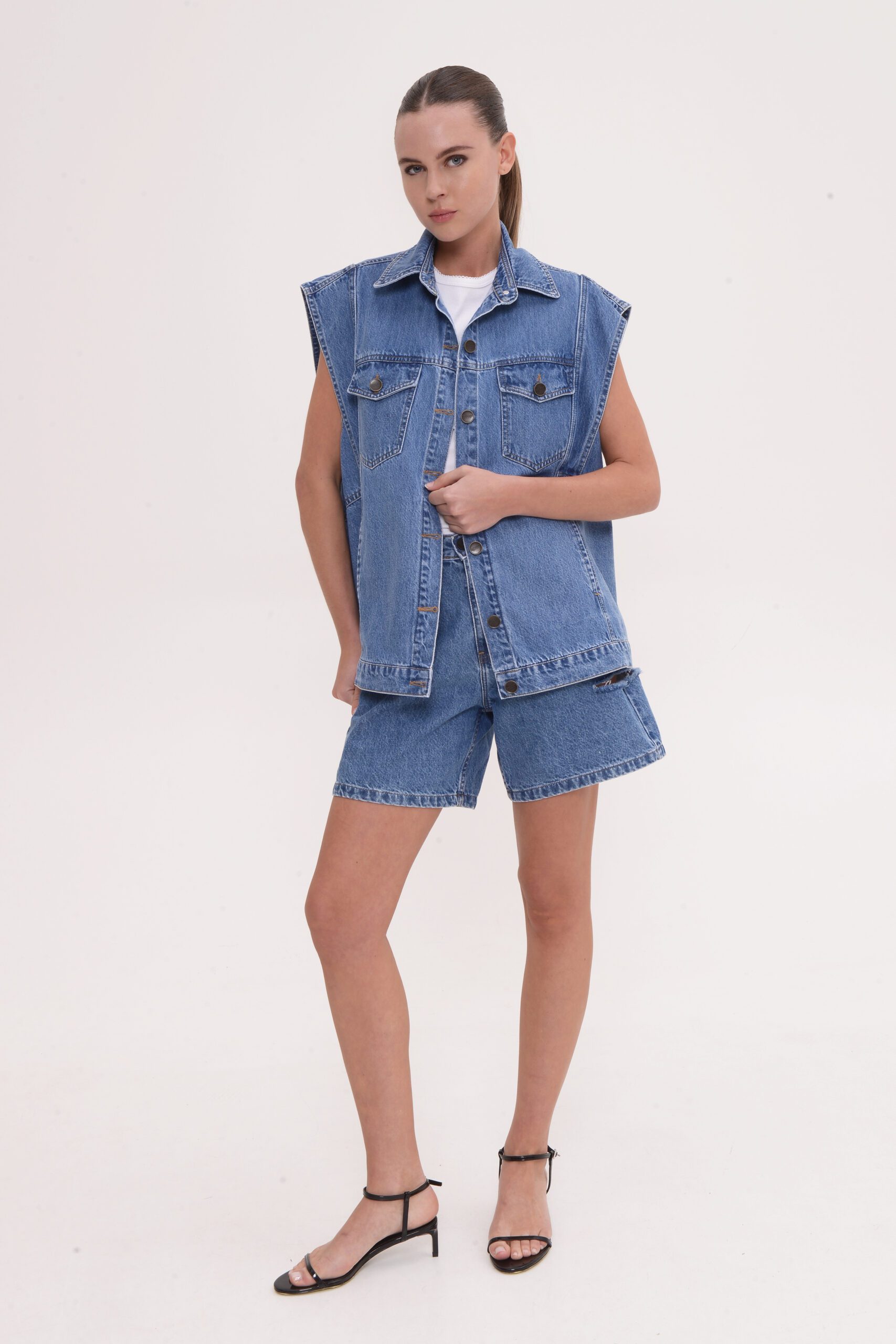 Blair Jacket – Mid Blue - Image 2