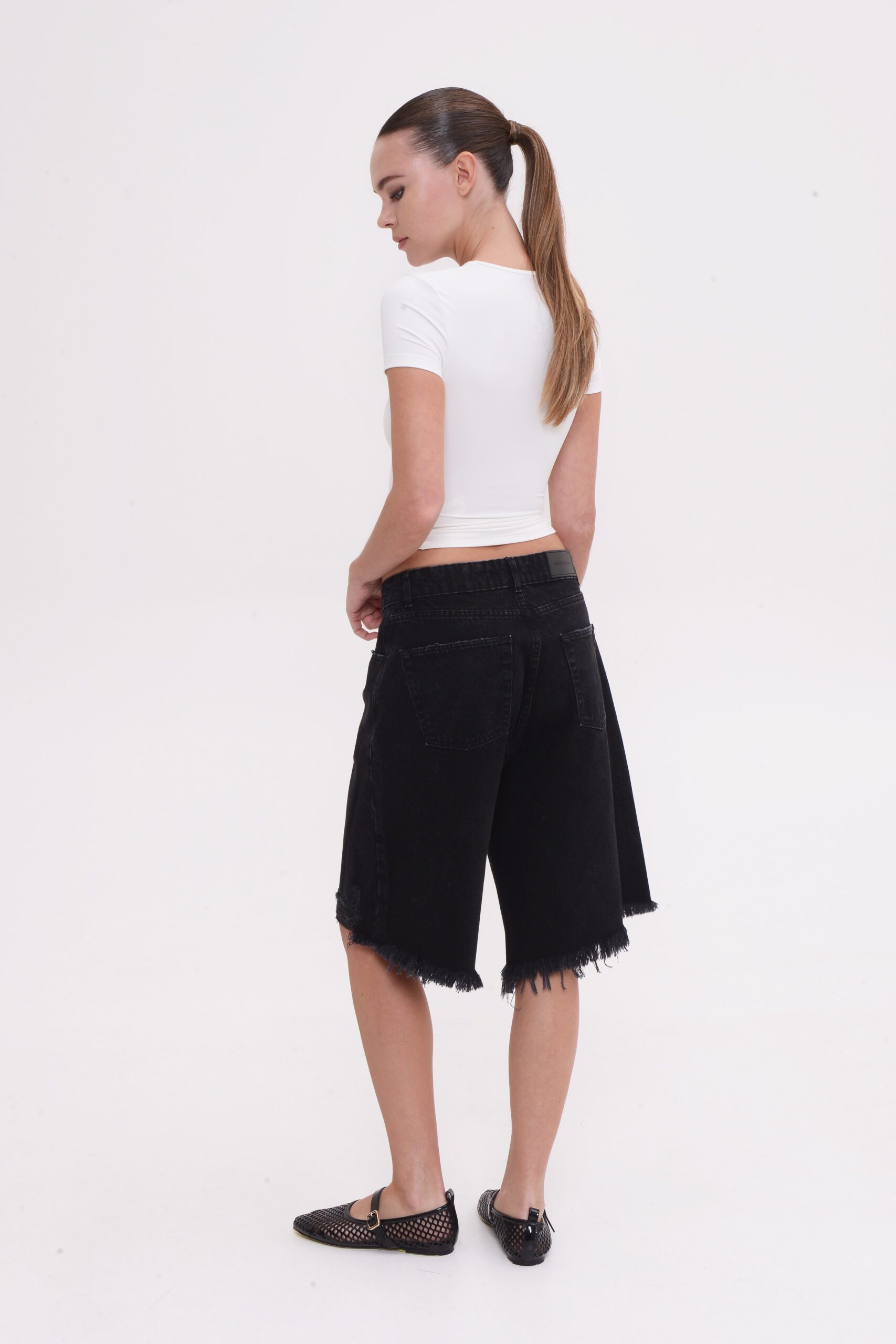 Eden Denim Bermuda – Black - Image 2