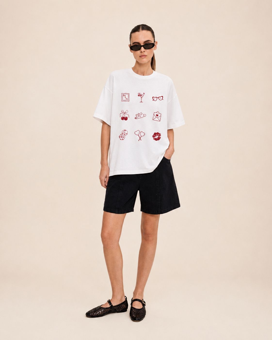 Pins T-Shirt White Unisex