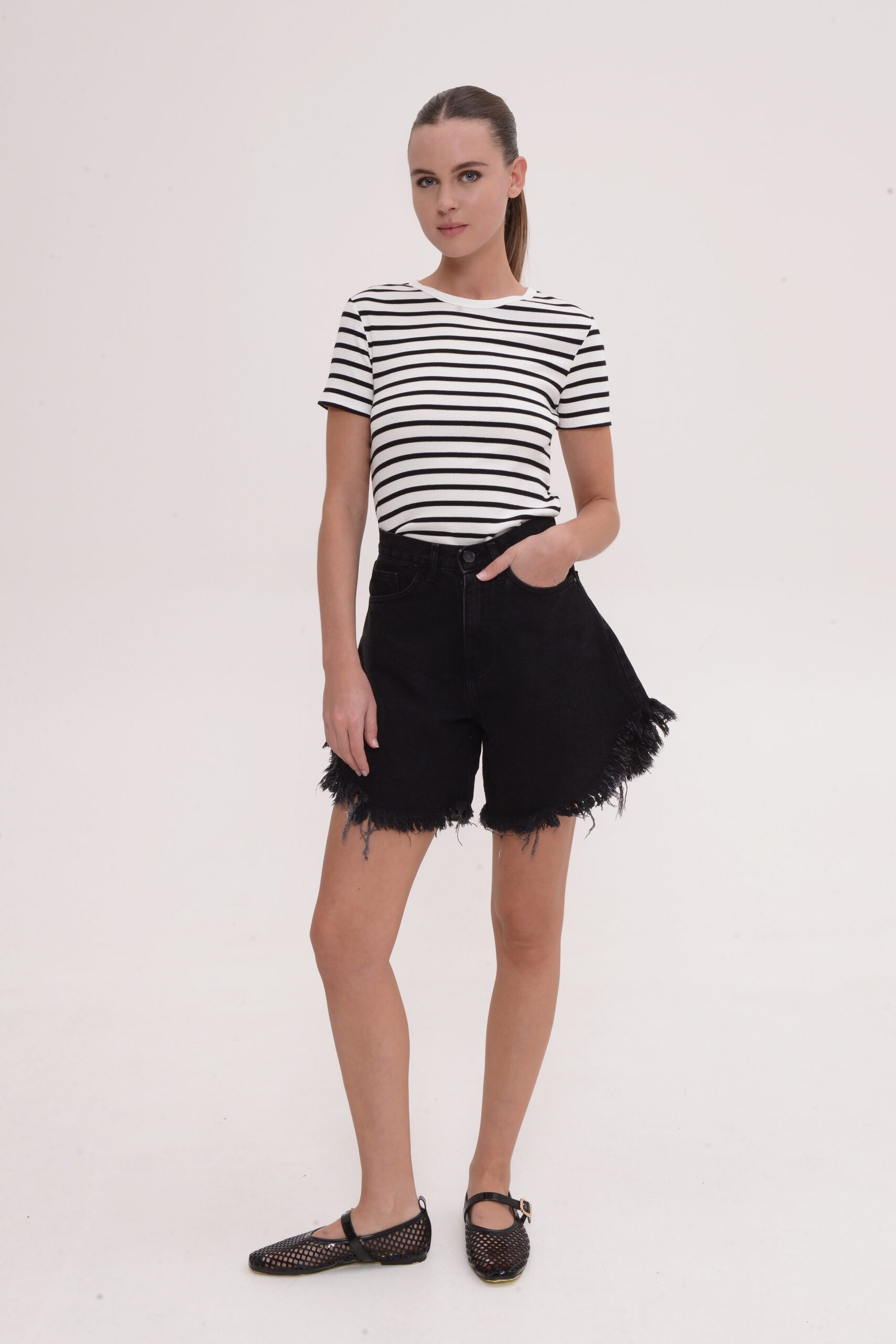 Domna Denim Shorts – Black