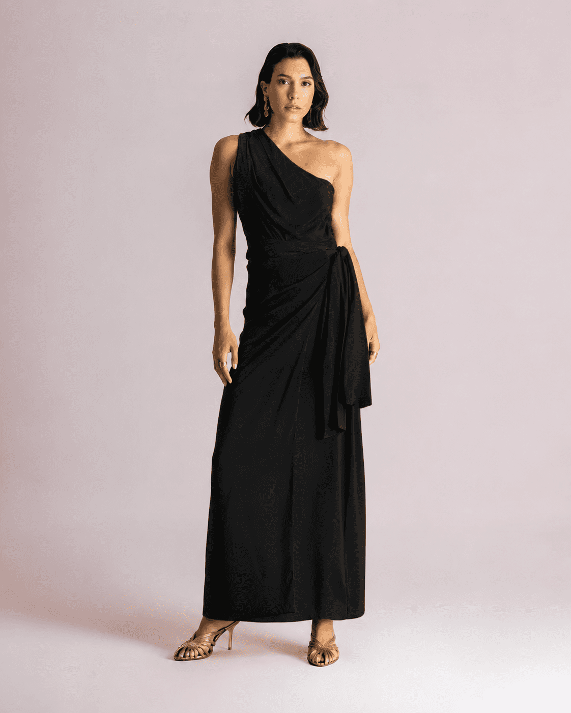 Diana Silky Dress – Black