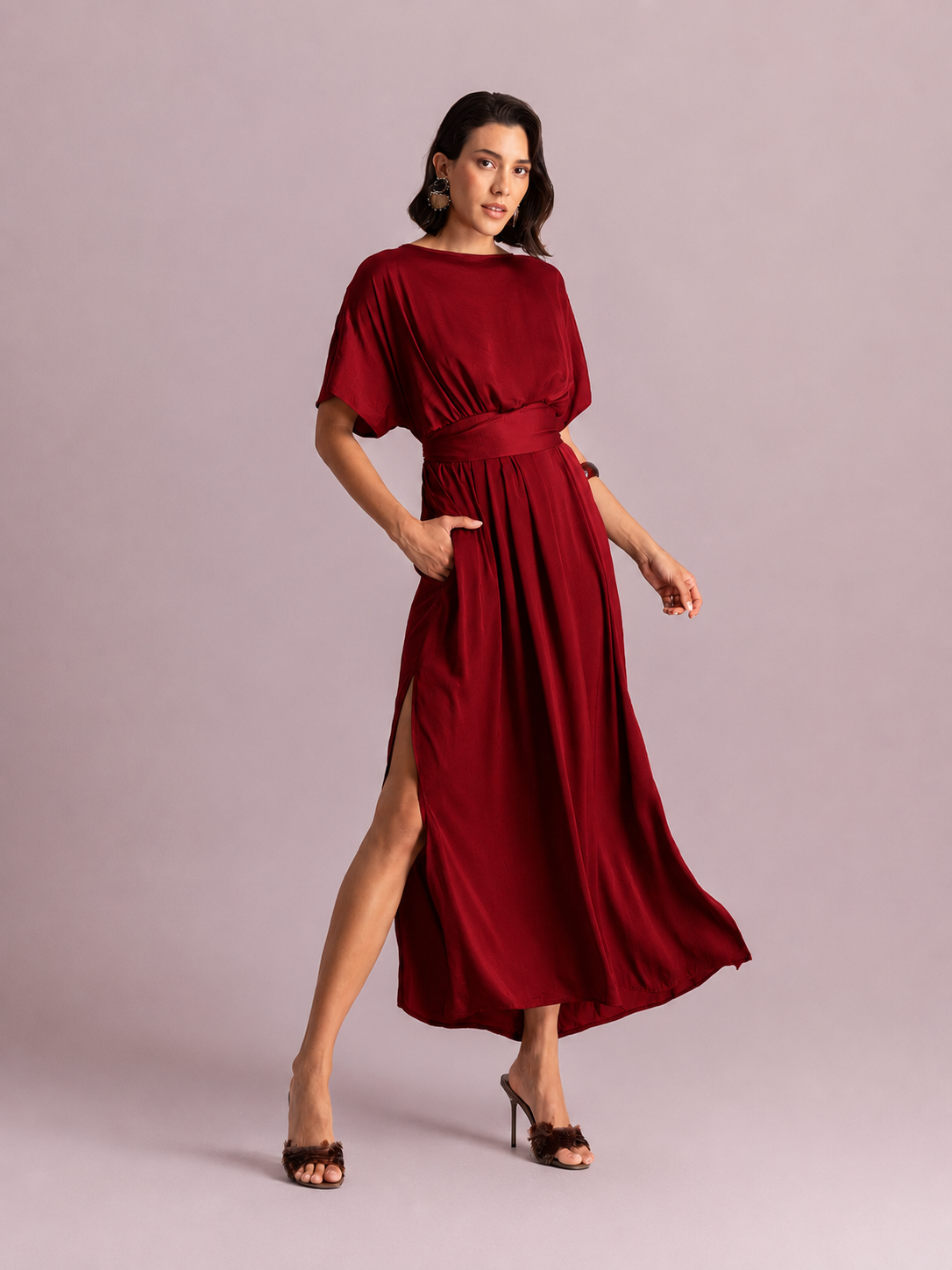 Esme Silky Dress – Chili