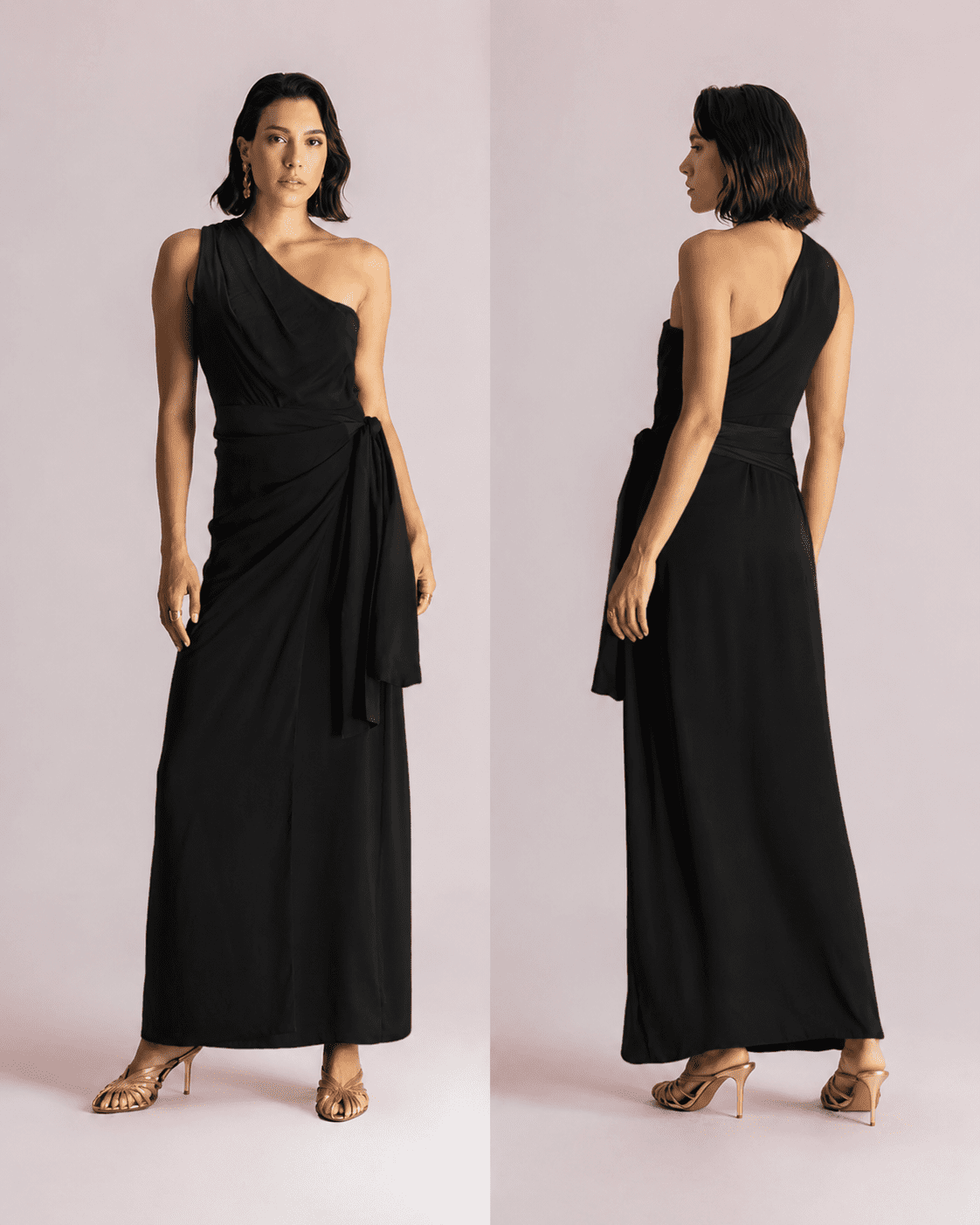 Diana Silky Dress – Black - Image 2