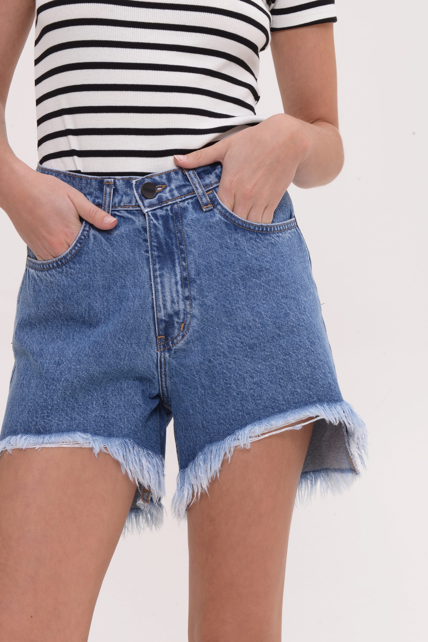 Rossa Denim Shorts – Mid Blue - Image 2