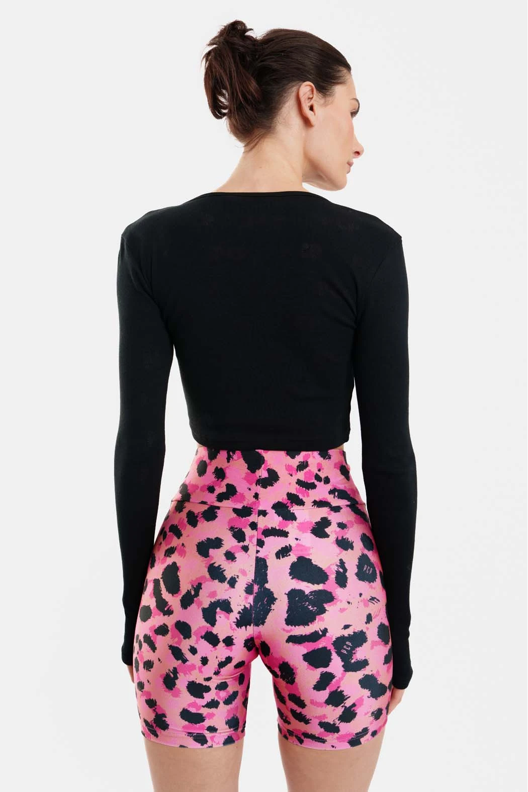 Γυναικείο Crop Top με pointelle Elody - Black - Image 2