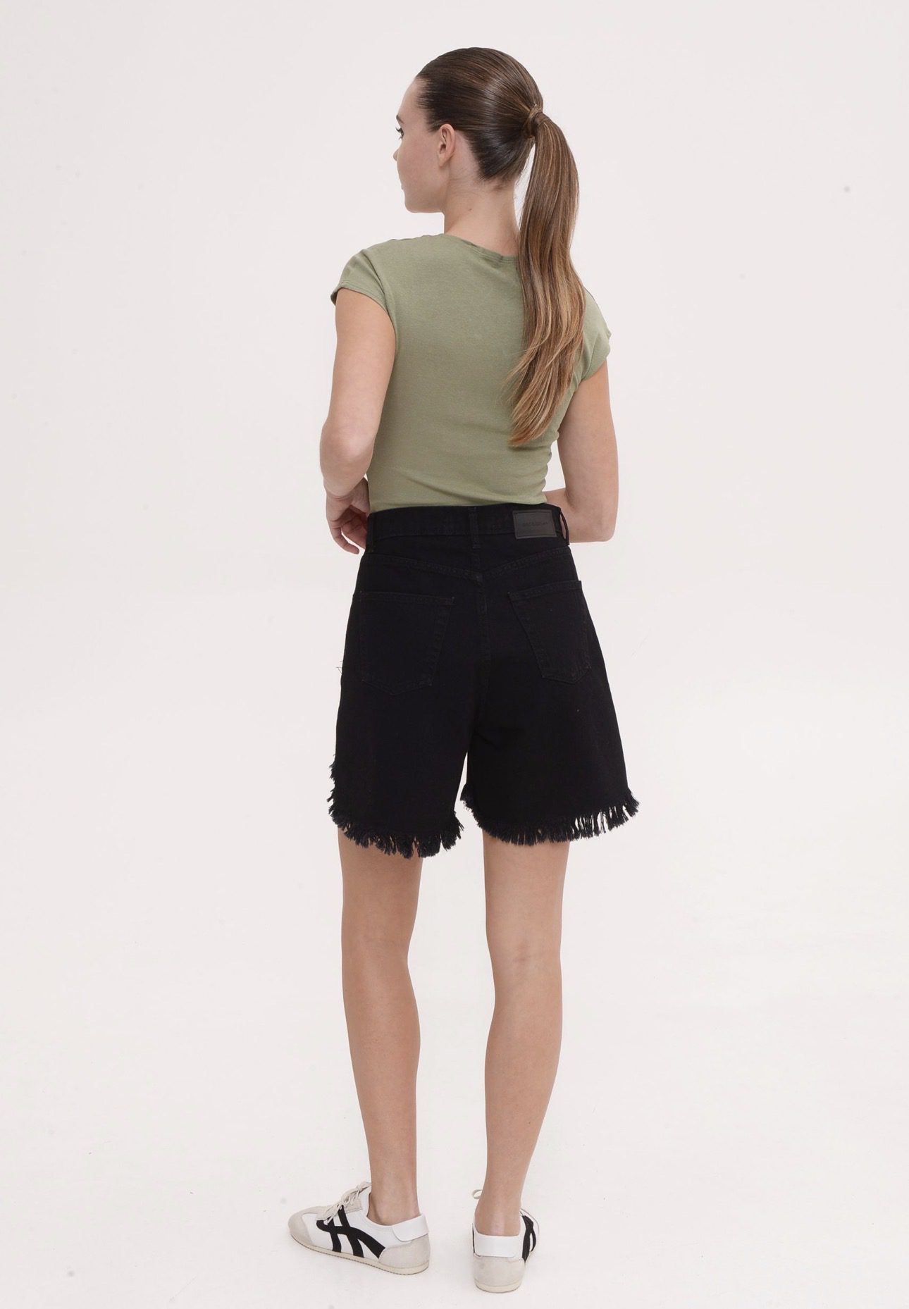 Rossa Denim Shorts – Black - Image 2