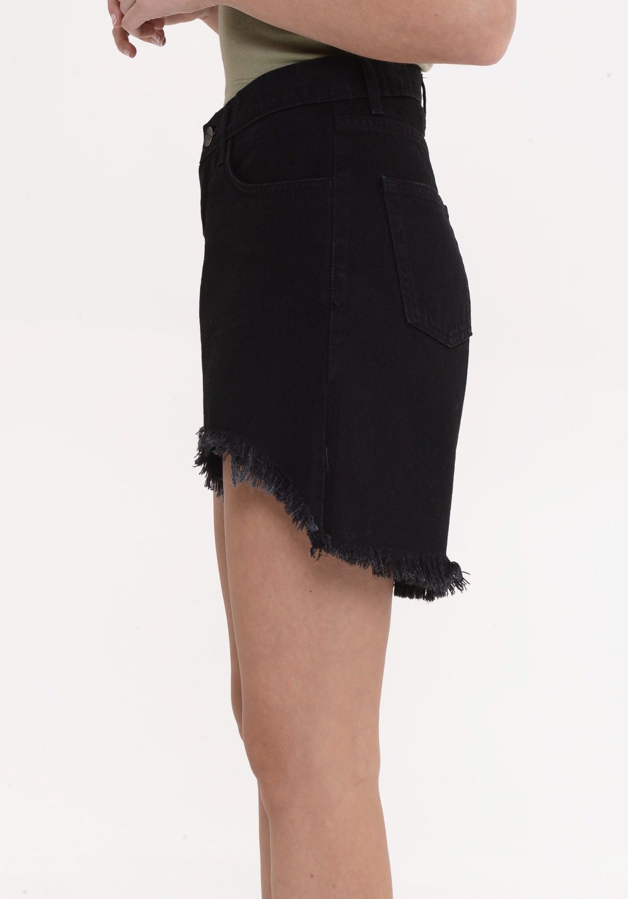 Rossa Denim Shorts – Black - Image 3