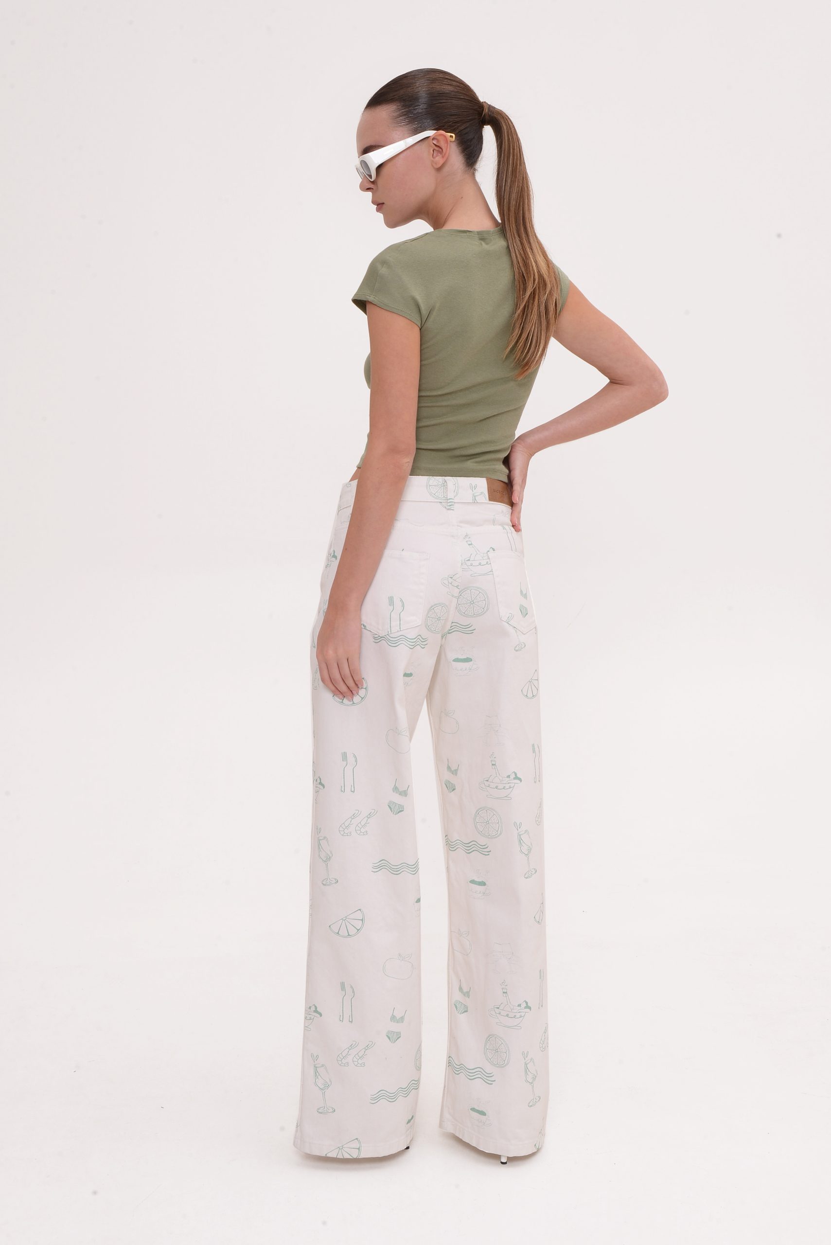 Belen Denim - Print Lime And Wine - Image 2