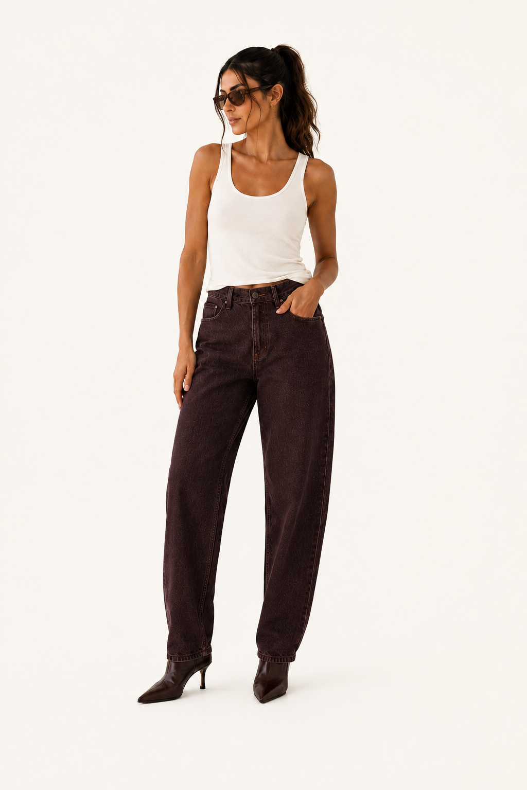 Lima Slouchy Denim - Chestnut