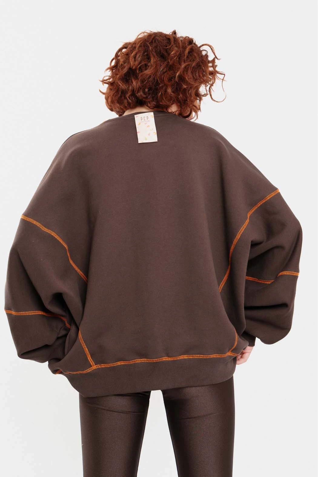 Γυναικείο Φούτερ με κέντημα MIRA - BROWN - Image 2
